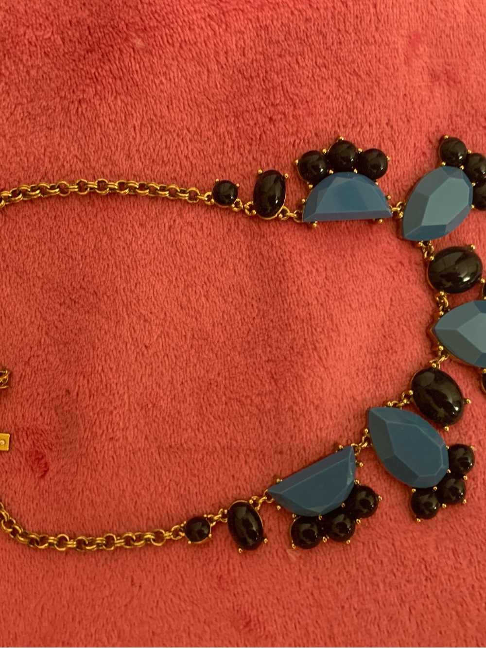 kate spade Blue and Black Faceted Statement Necklace